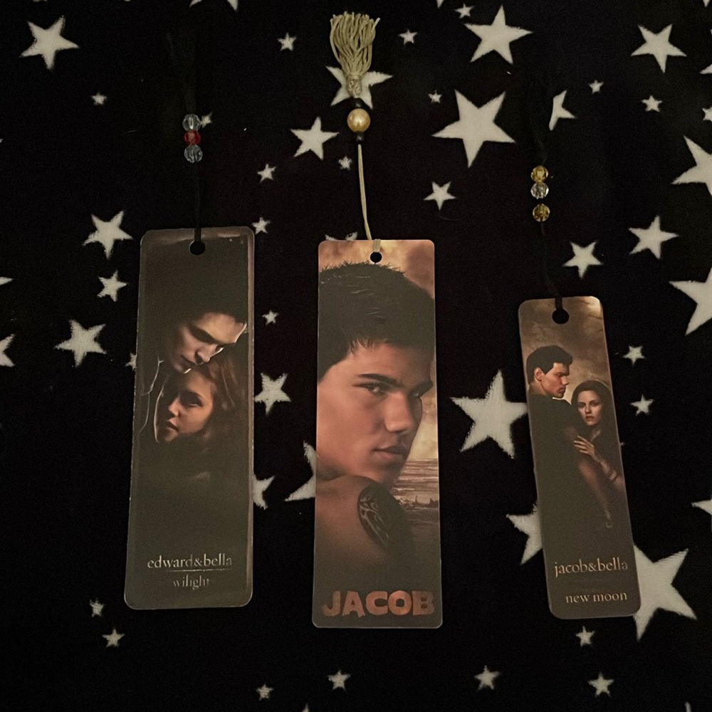 Theee twilight book marks with beads